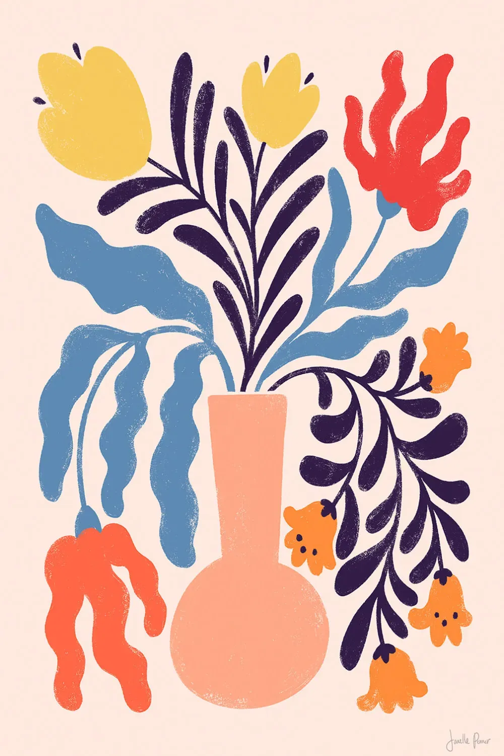 Tableau jolie fleurs imprimé sur toile 60x90 cm