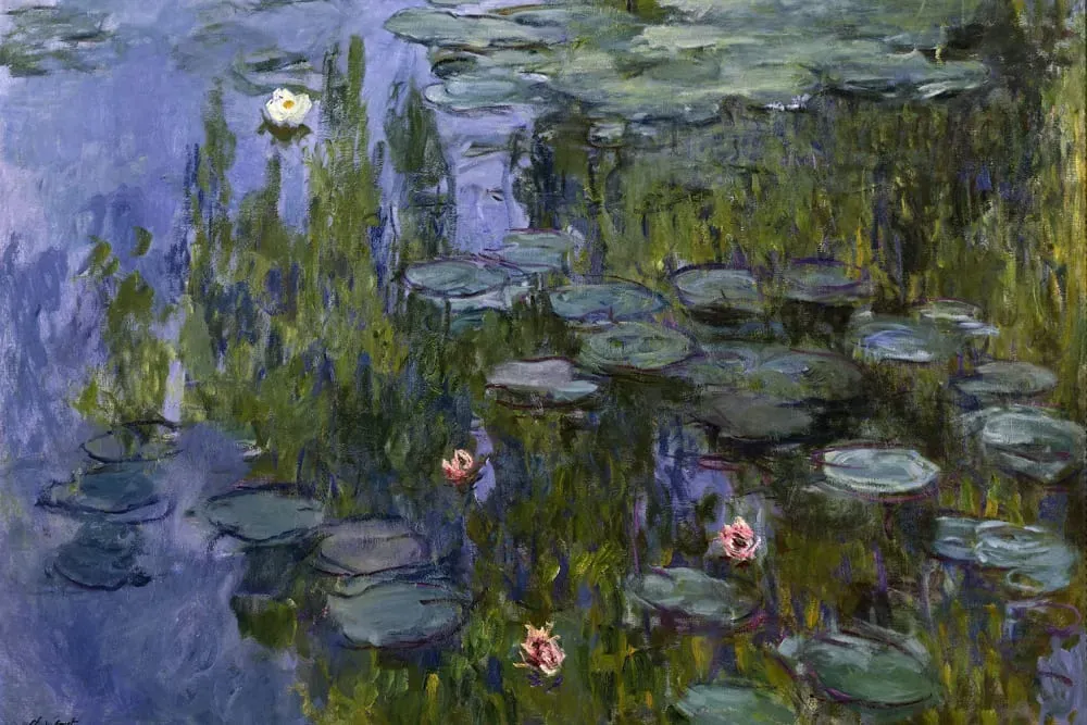 Tableau les Nymphéas de Claude Monet imprimé sur toile 60x40 cm