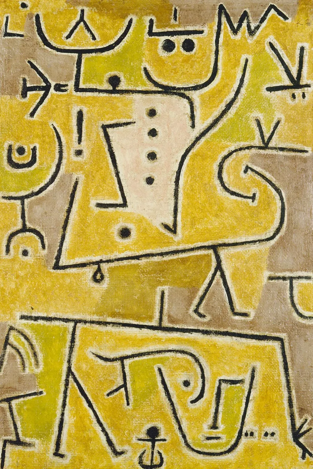 Tableau  de Klee Gilet Rouge imprimé sur toile 40x60 cm