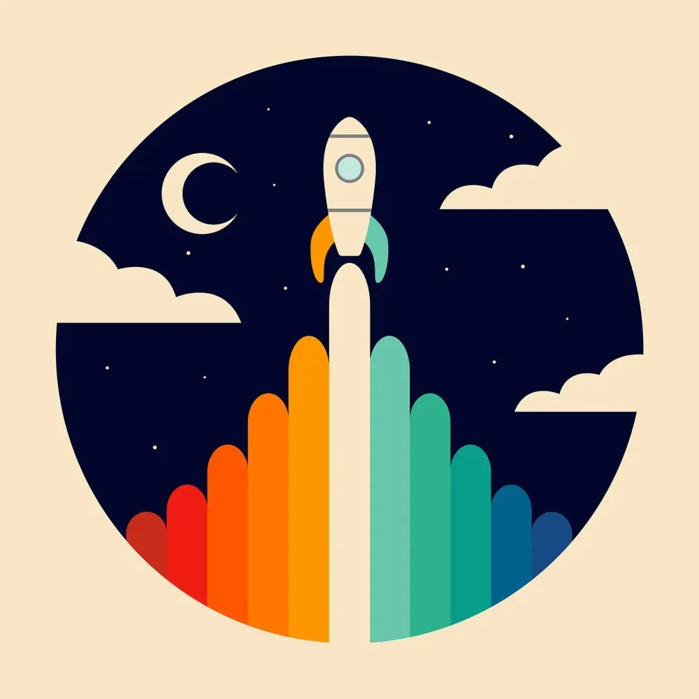 Tableau enfant astro up imprimé sur toile 50x50 cm