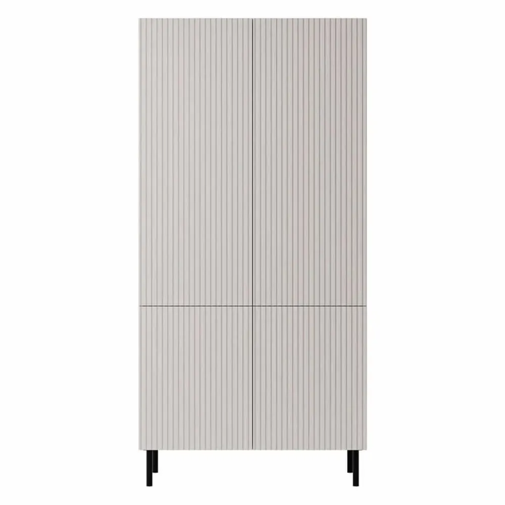 Armoire avec penderie contemporain 90 cm écru