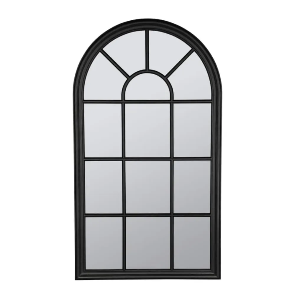 Miroir déco design en bois noir