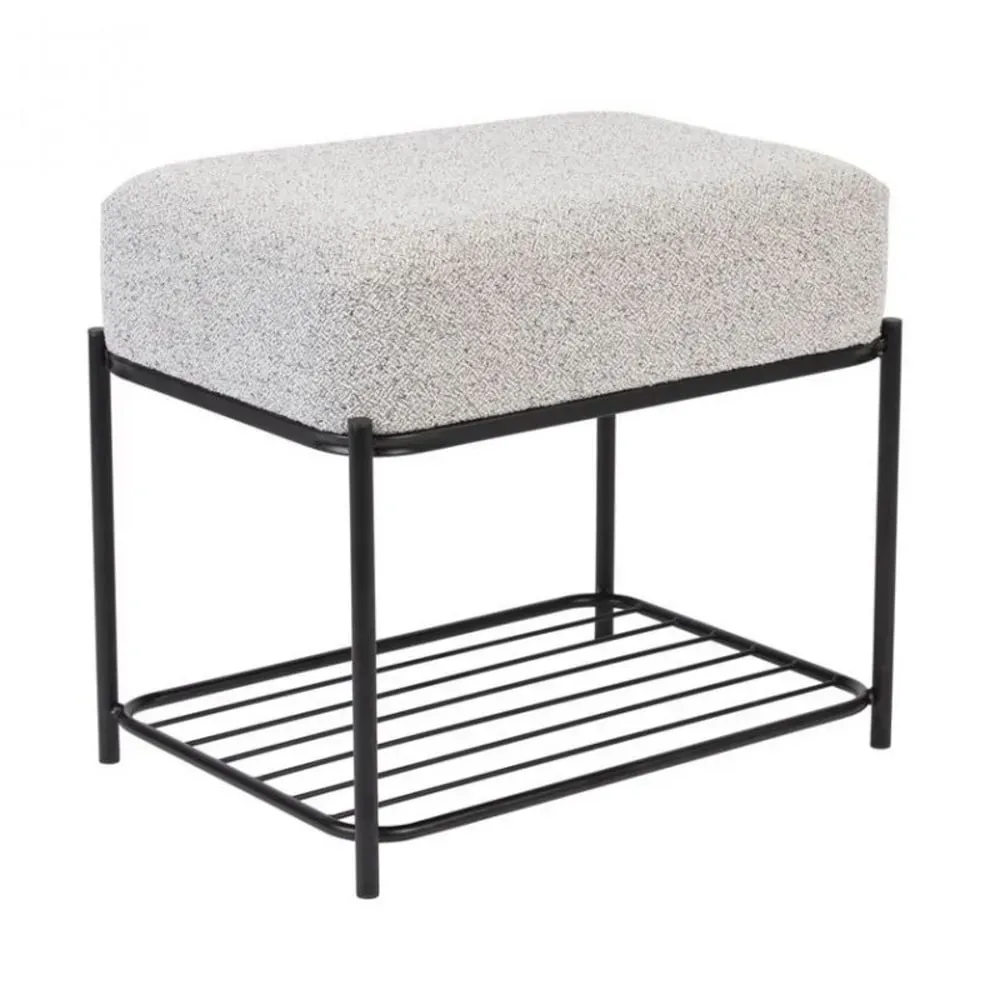 Tabouret design en tissu noir