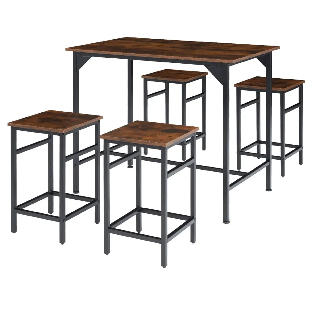 Ensemble table de bistrot Table avec 4 tabourets Style industriel