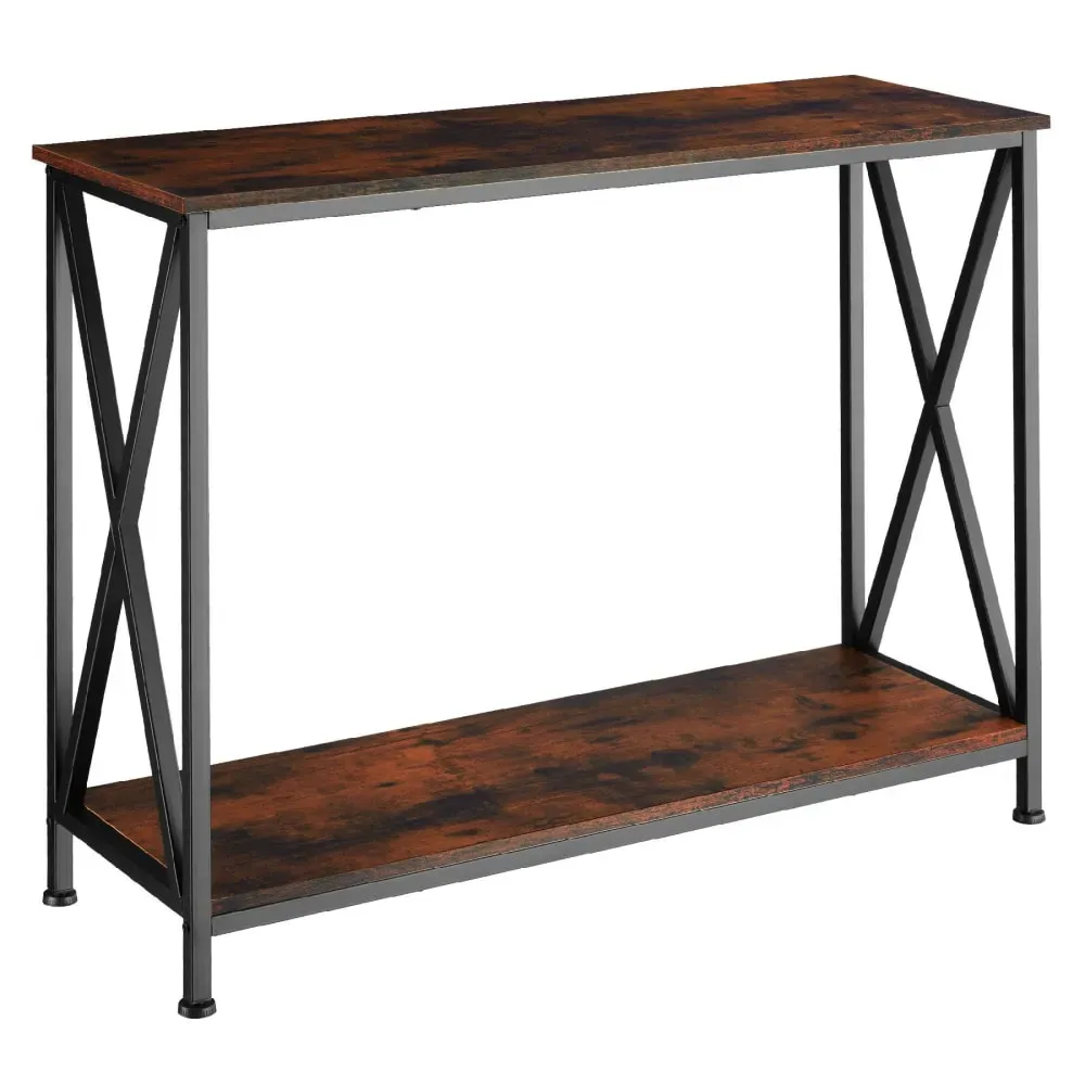Table console Style industriel 100 x 35 x 80,5 cm Bois foncé