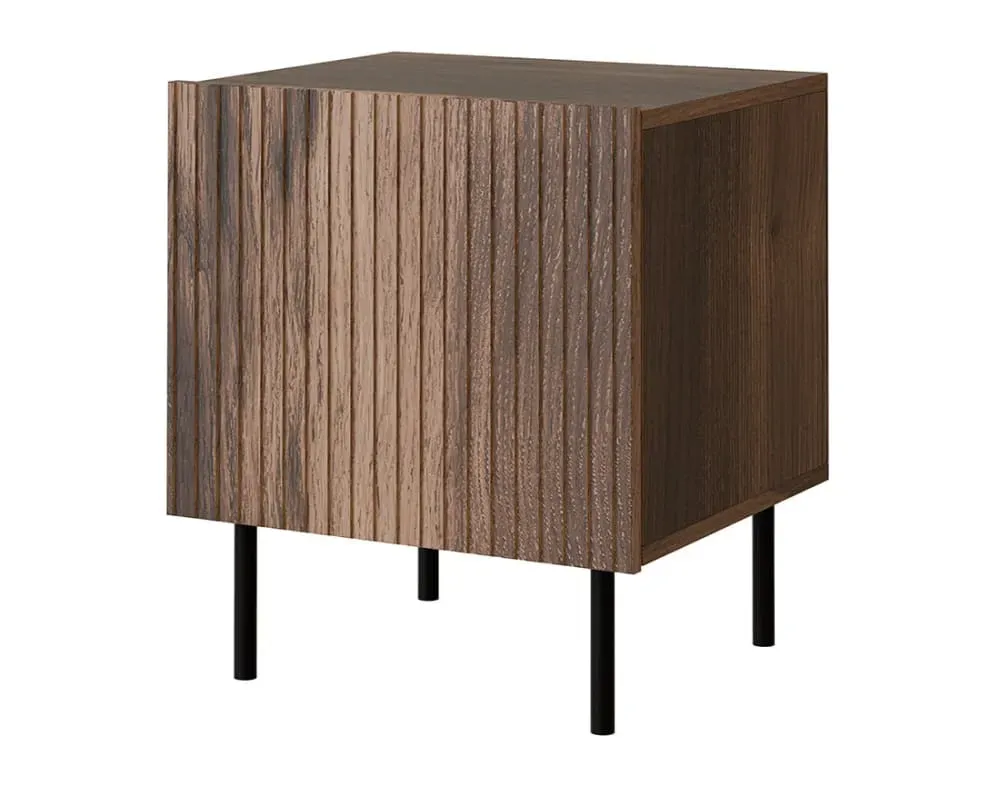 Lot de 2 tables de chevet effet bois foncé 44 × 41 × 53cm