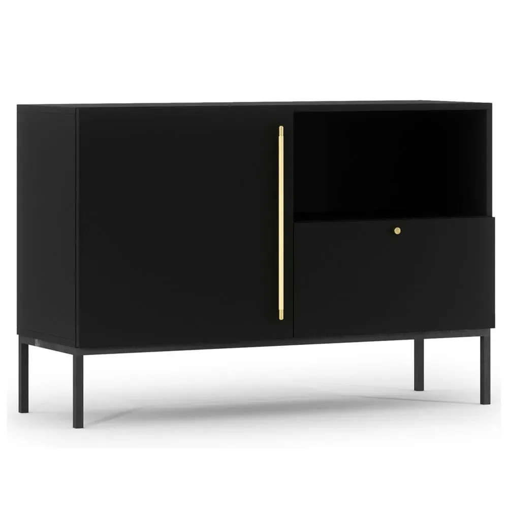 Buffet bas style contemporain L120cm noir