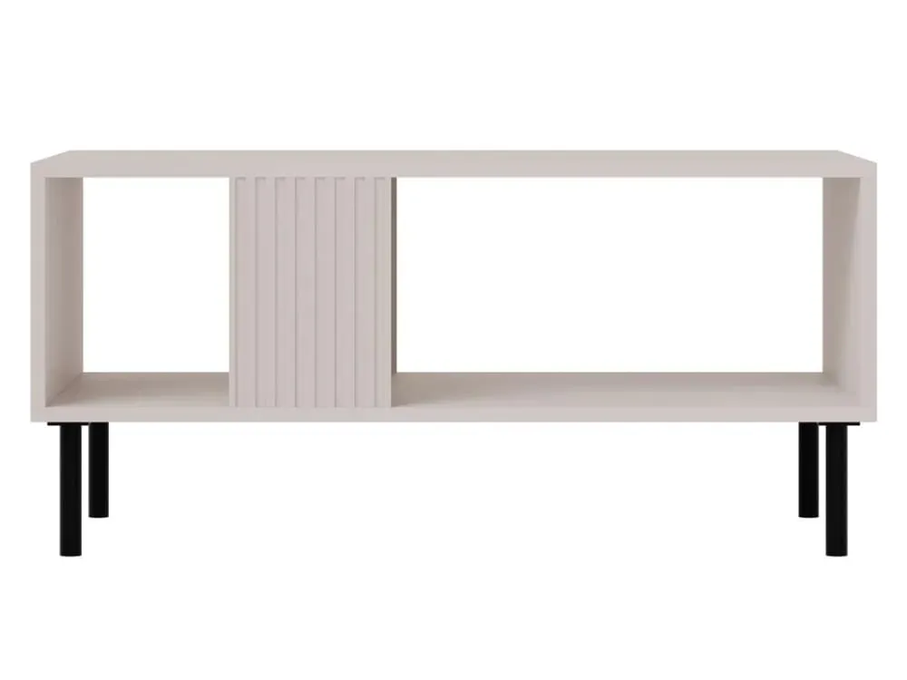 Table basse contemporaine 1 niche L92cm écru