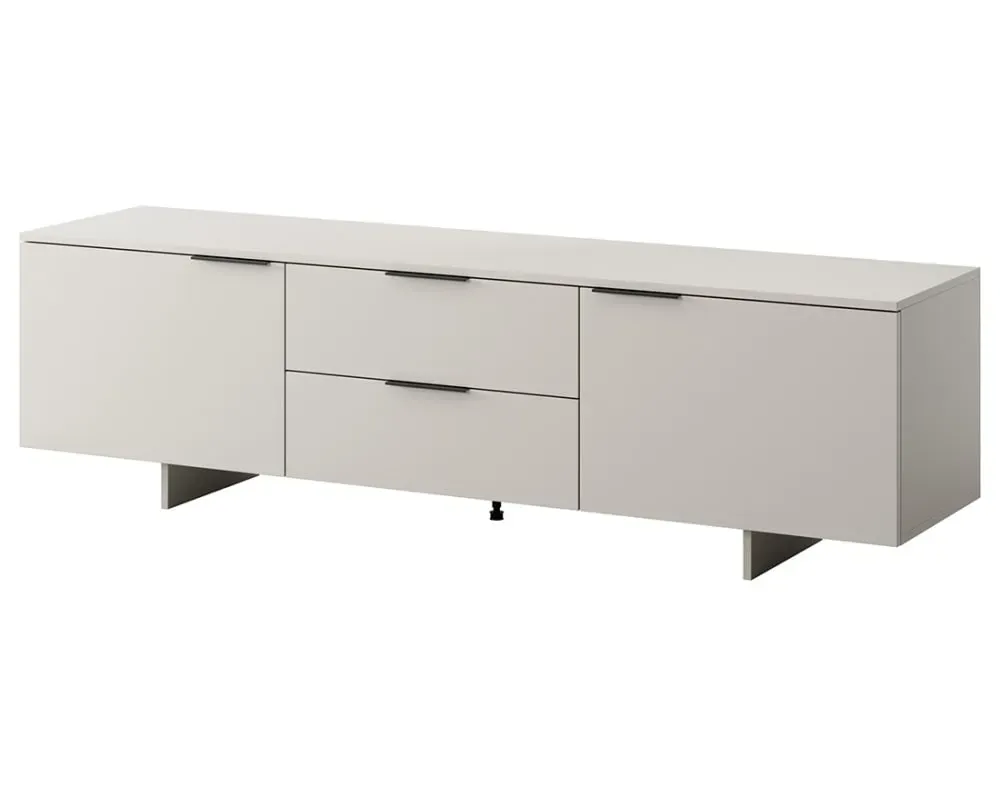 Meuble TV 2 portes 2 tiroirs 180cm beige