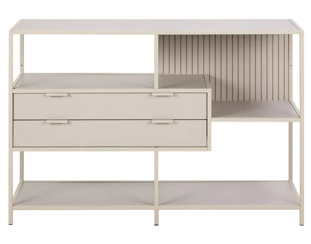 Étagère industrielle en acier et métal 114cm gris avec tiroirs