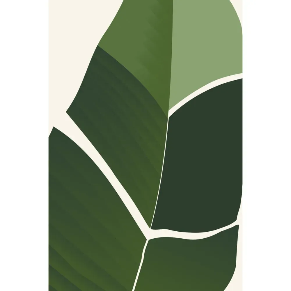 Tableau sur toile feuillage contemporain 30x45