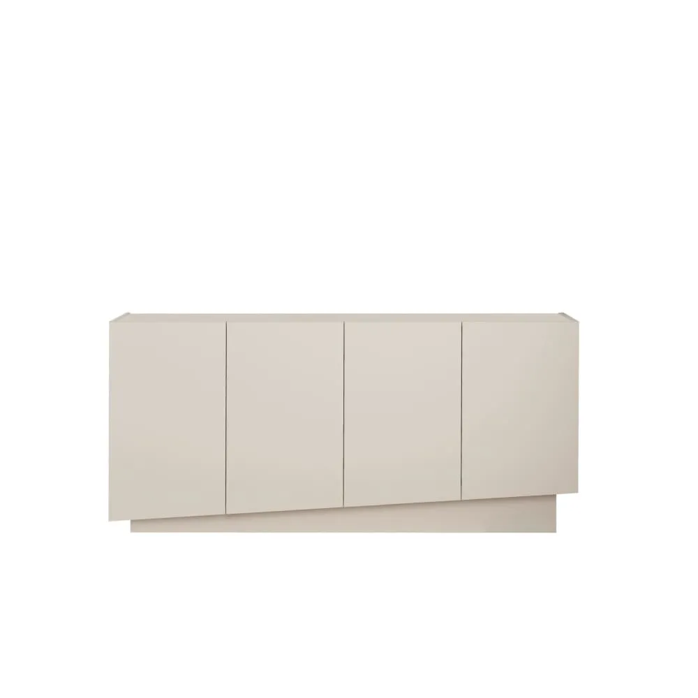 Buffet 4 portes 160 cm effet bois cachemire