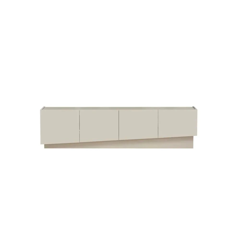 Meuble tv 4 portes 180 cm effet bois cachemire