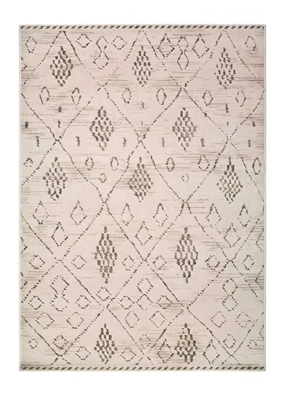 Tapis ethnique crème / marron 133x190 cm