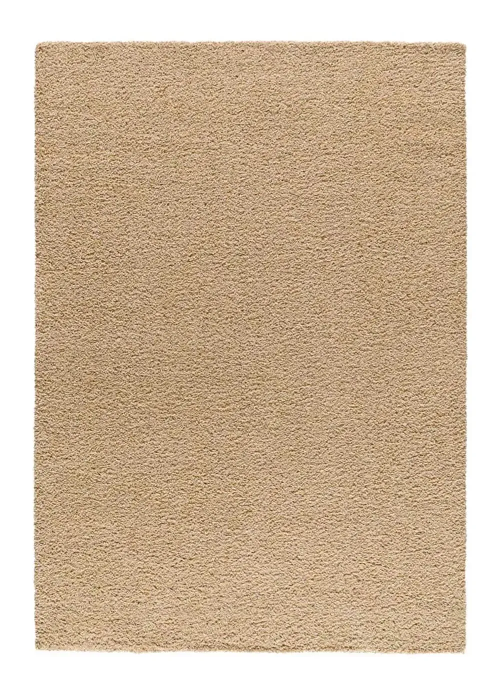 Tapis shaggy uni beige 133x190 cm