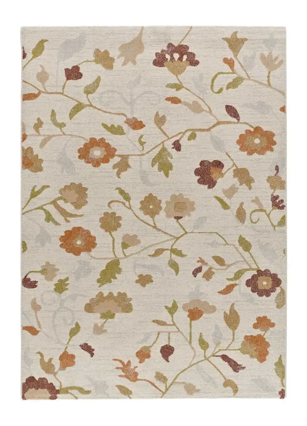 Tapis motifs floraux multicolore / beige 200x290 cm