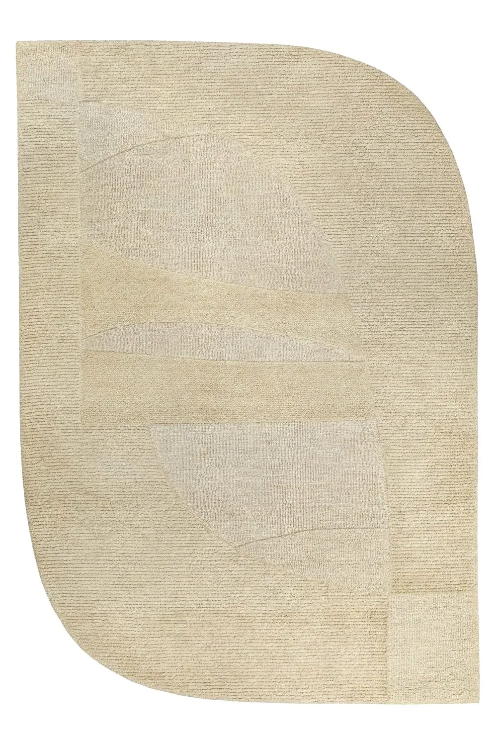 Tapis tufté à la main pure laine vierge inspiration nature 70x140