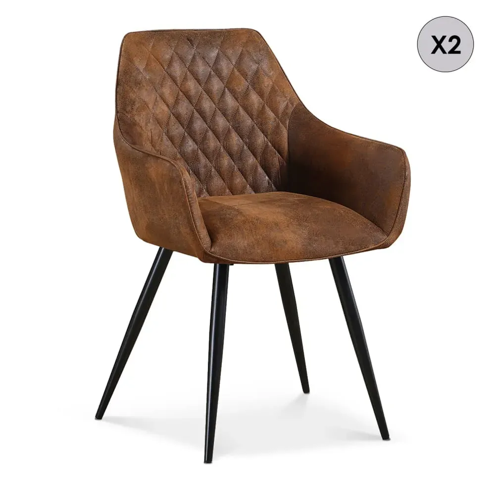 Lot de 2 chaises vintage pieds noir