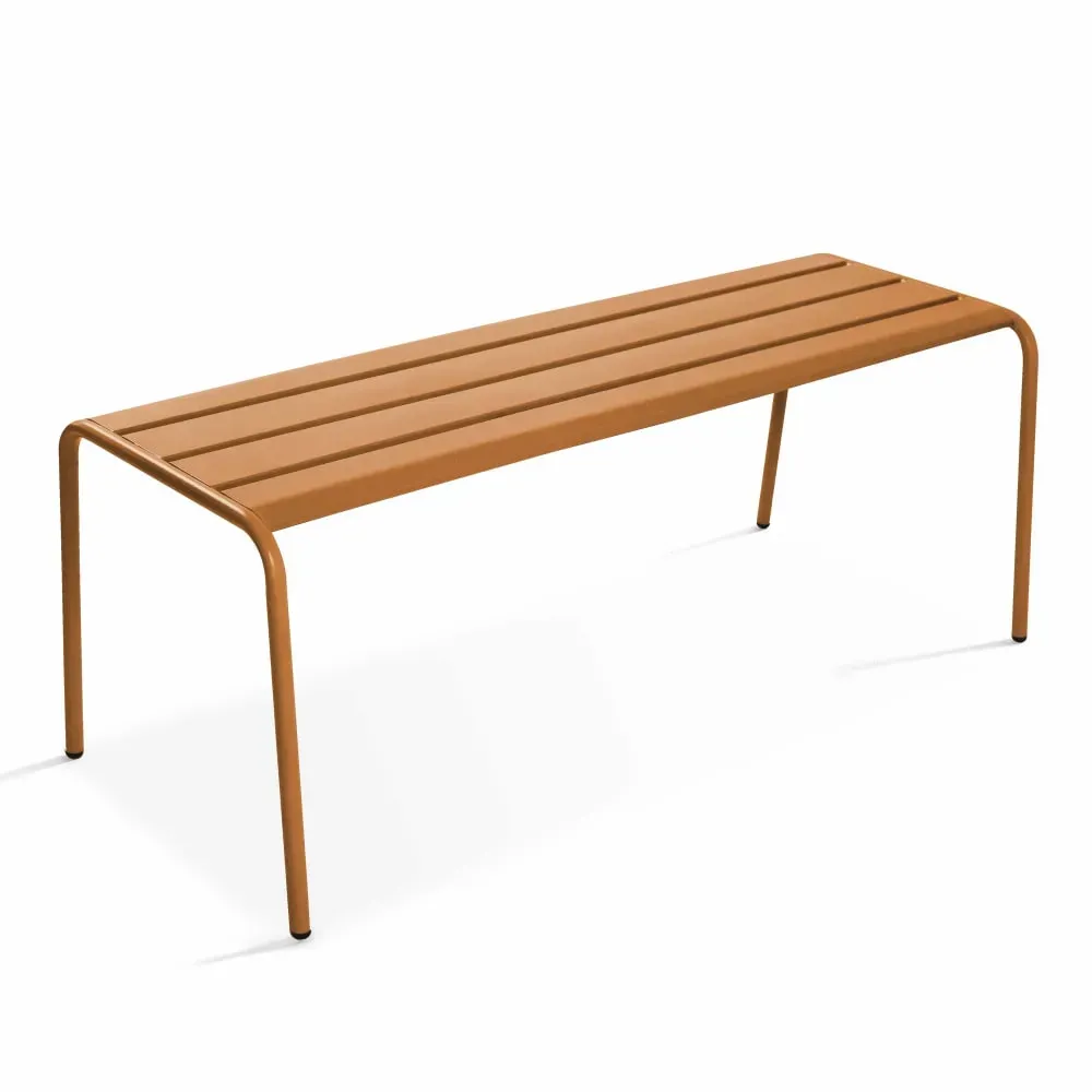 Banc de jardin en acier Caramel