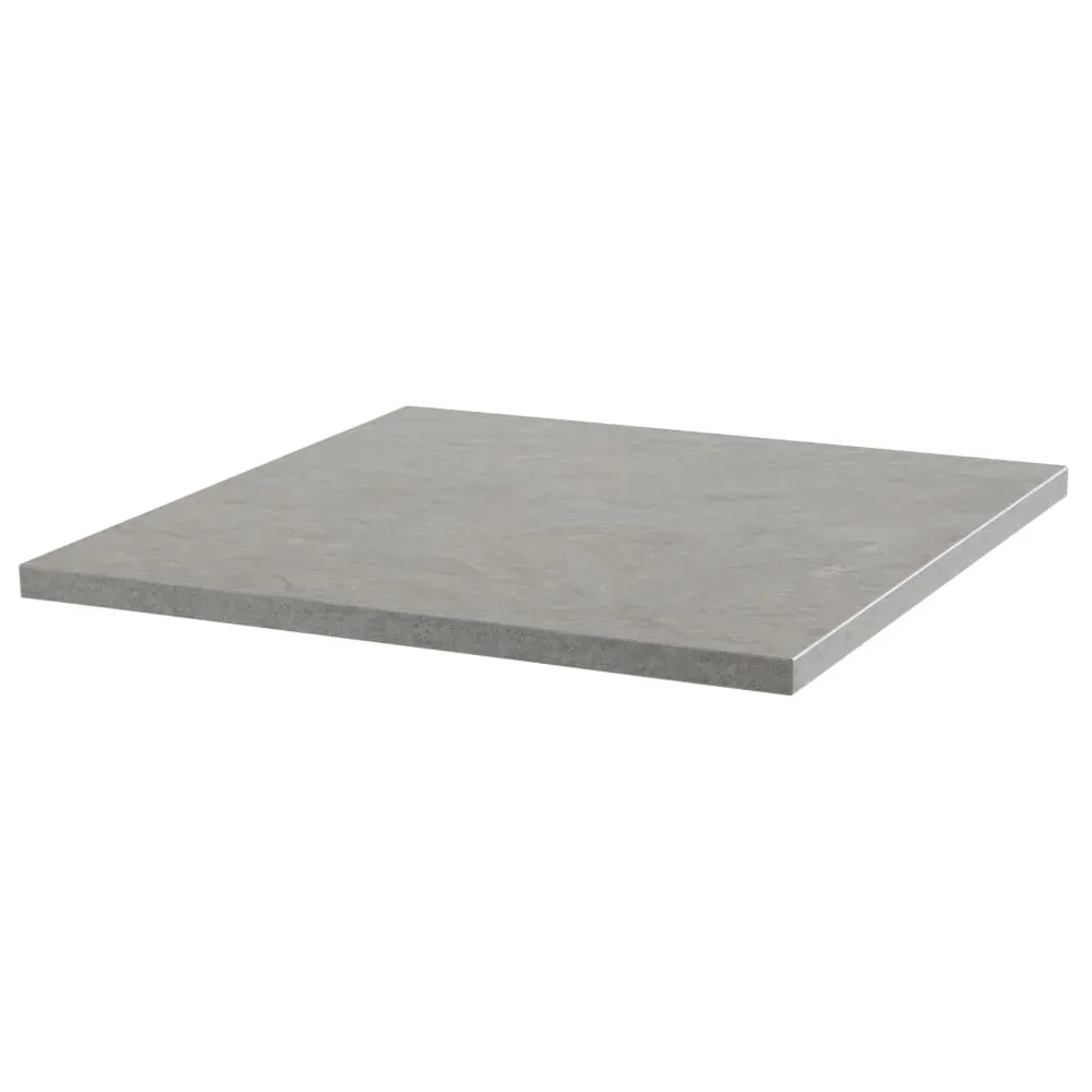Plateau de table carré stratifié 60 x 60 cm béton ciré
