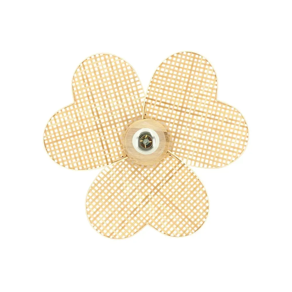 Applique murale en forme de fleur en bambou d45cm