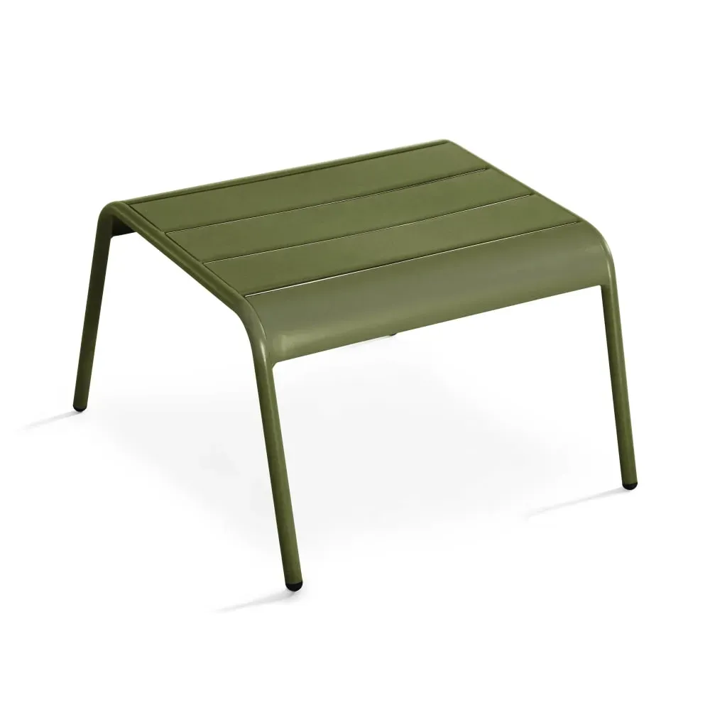 Repose pied en métal vert kaki