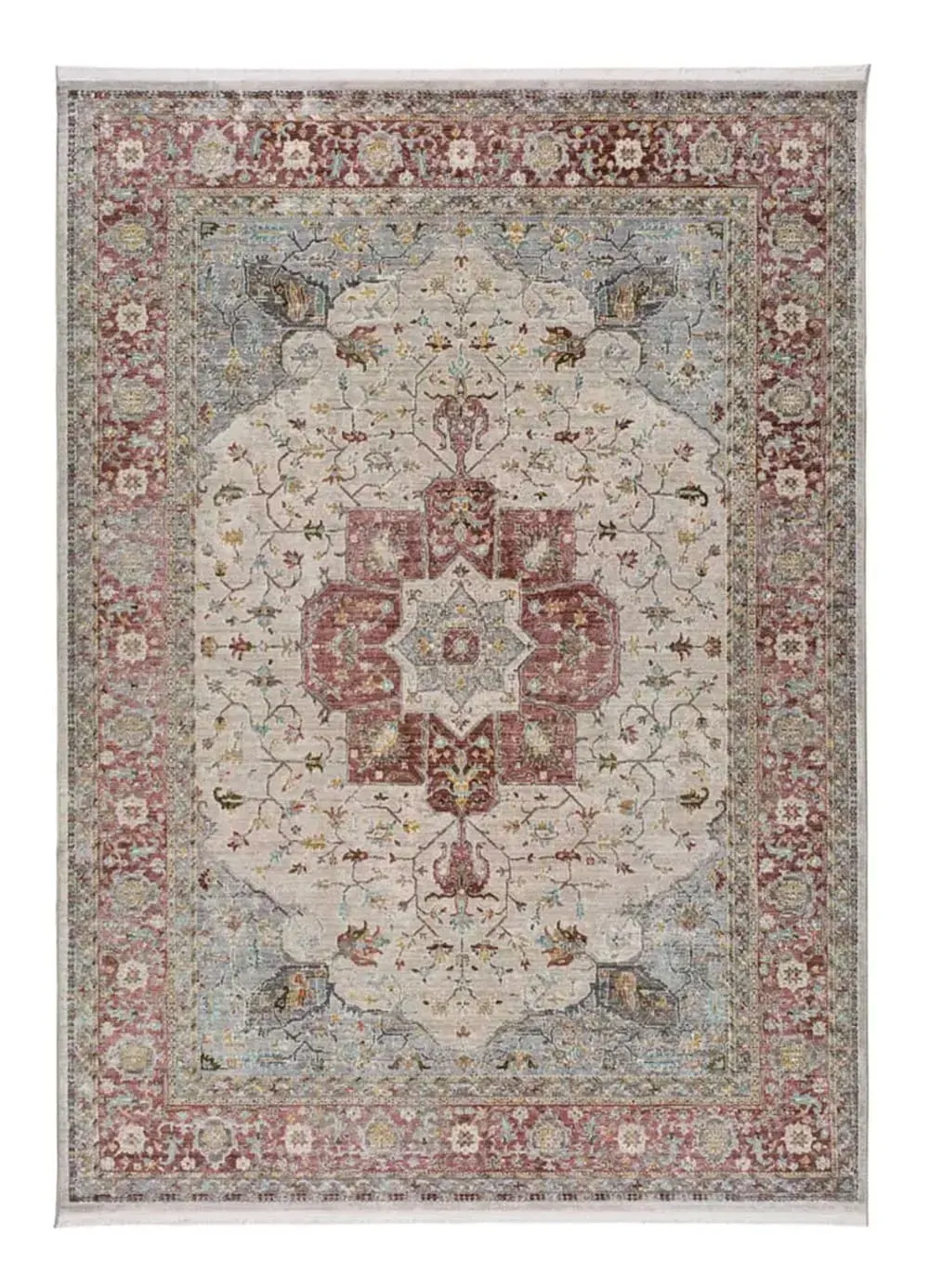 Tapis vintage grenat/beige 120x170 cm