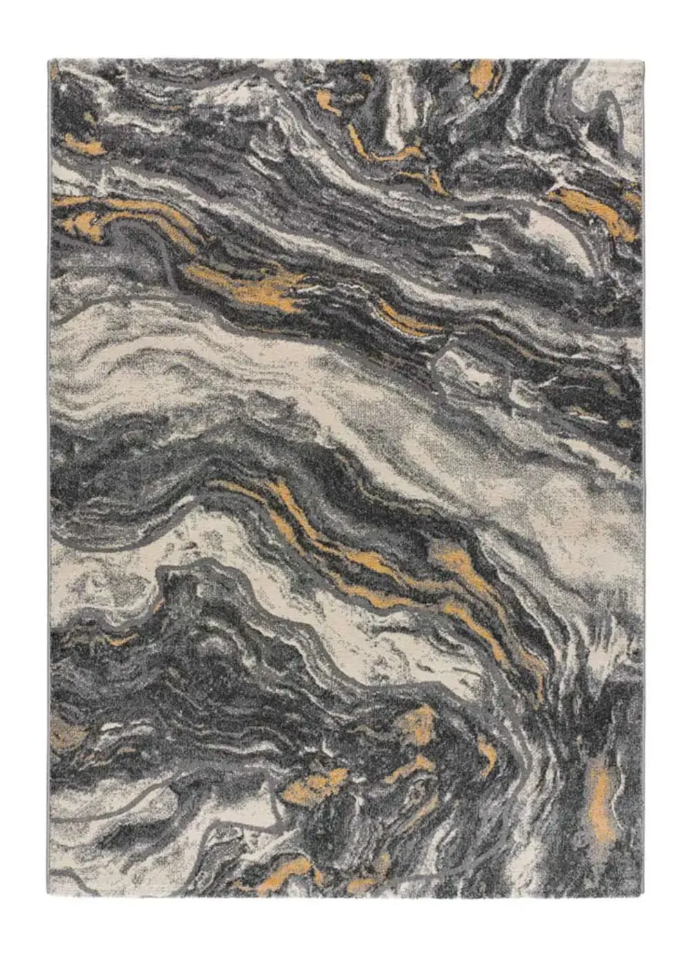 Tapis effet marbre gris 140x200 cm