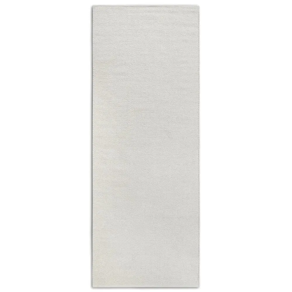 Tapis couloir en Laine blanc naturel 80x200cm - ELLE Decoration