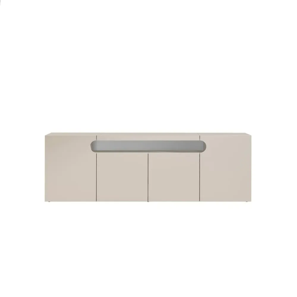 Buffet 4 portes et 1 niche 200 cm effet bois cachemire