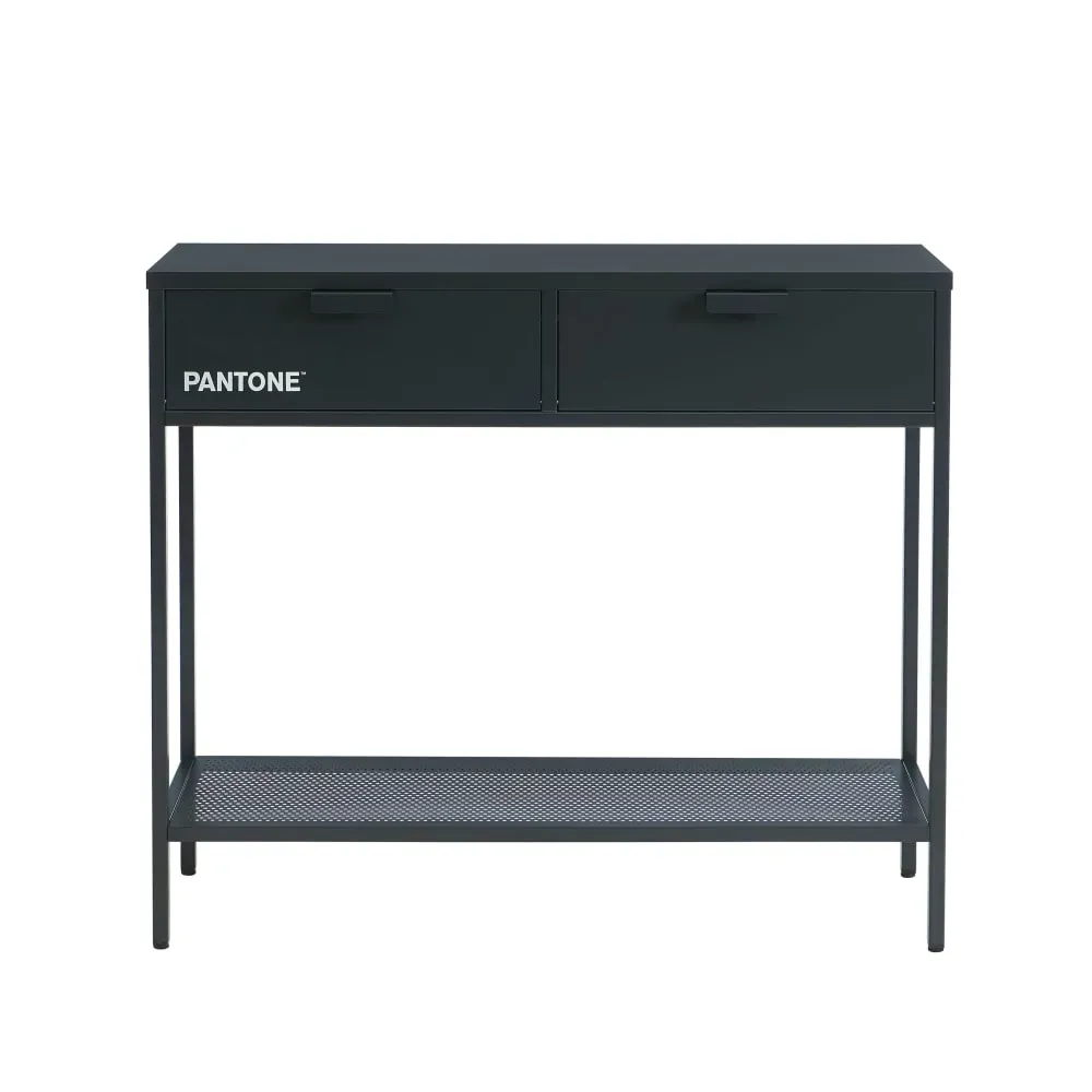 Console métal anthracite 100cm