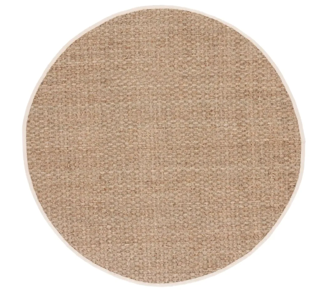 Tapis herbe de mer naturel / ivoire 122 x 122 cm