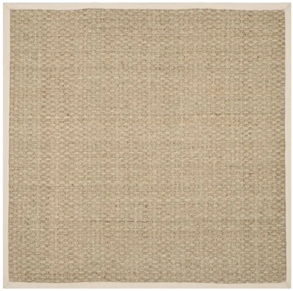 Tapis Herbe de mer Naturel / Ivoire 122 X 122 cm