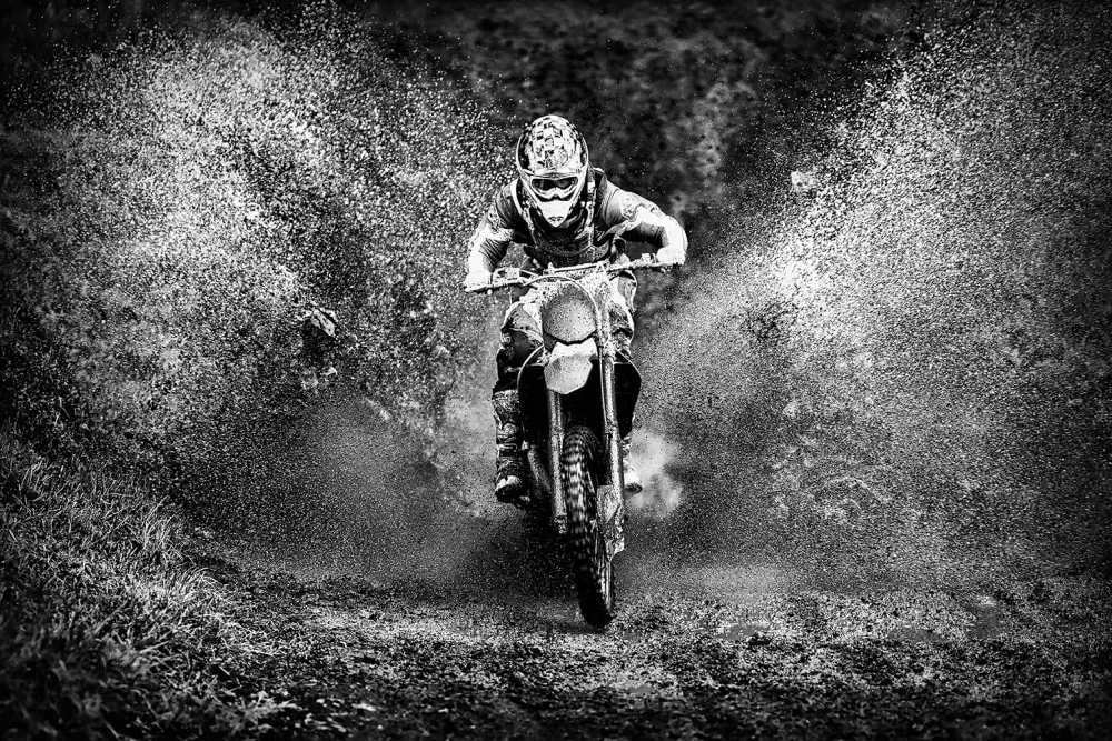 Tableau moto cross impression sur aluminium 120x80 cm
