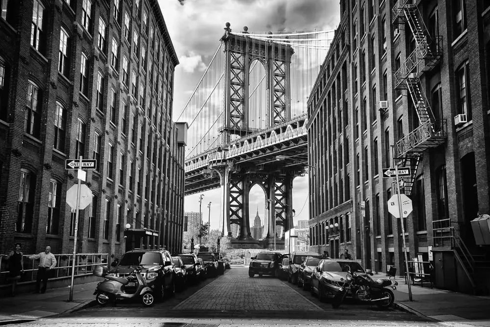 Tableau dumbo brooklyn bridge toile imprimée 120x80 cm