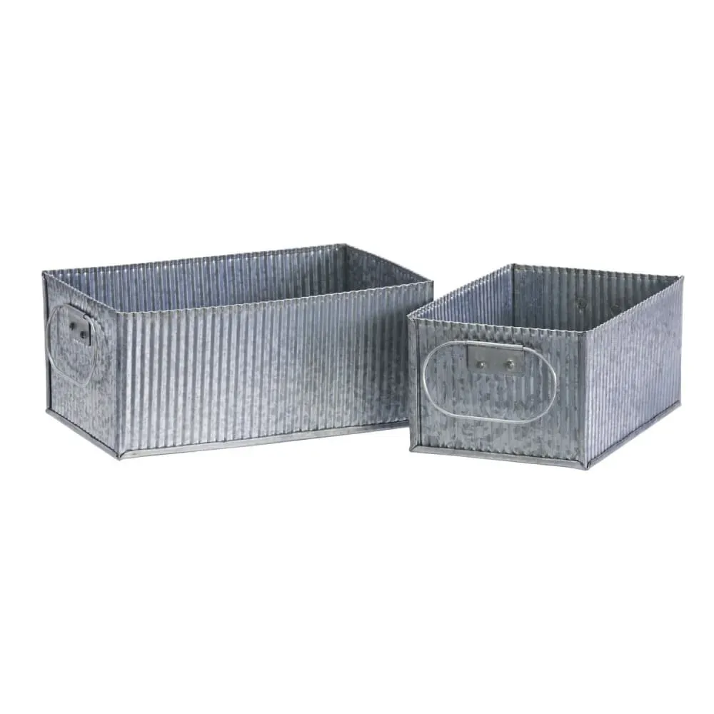 Boîte rangement Métal Argent 12X19