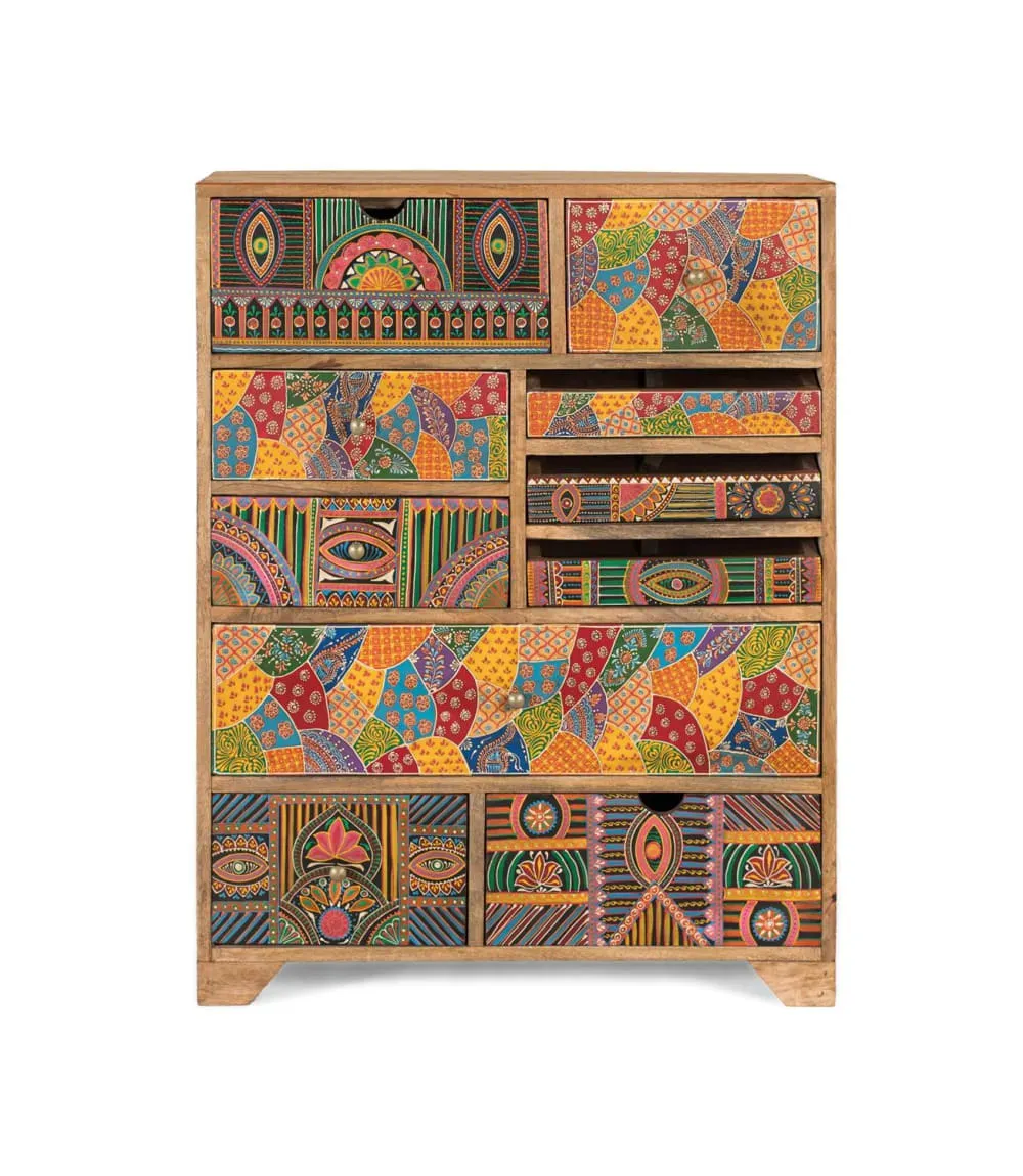 Buffet haut en bois de manguier massif 90 cm de hauteur