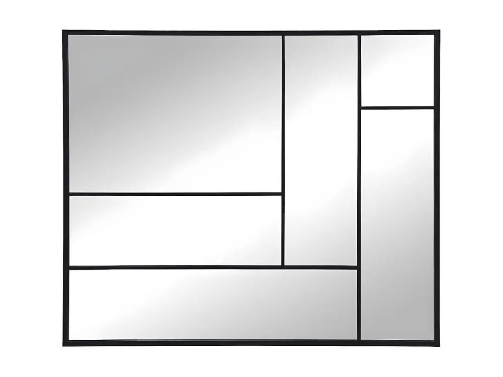 Miroir mural métal noir