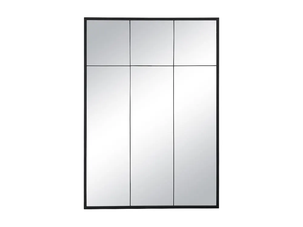 Miroir mural métal noir
