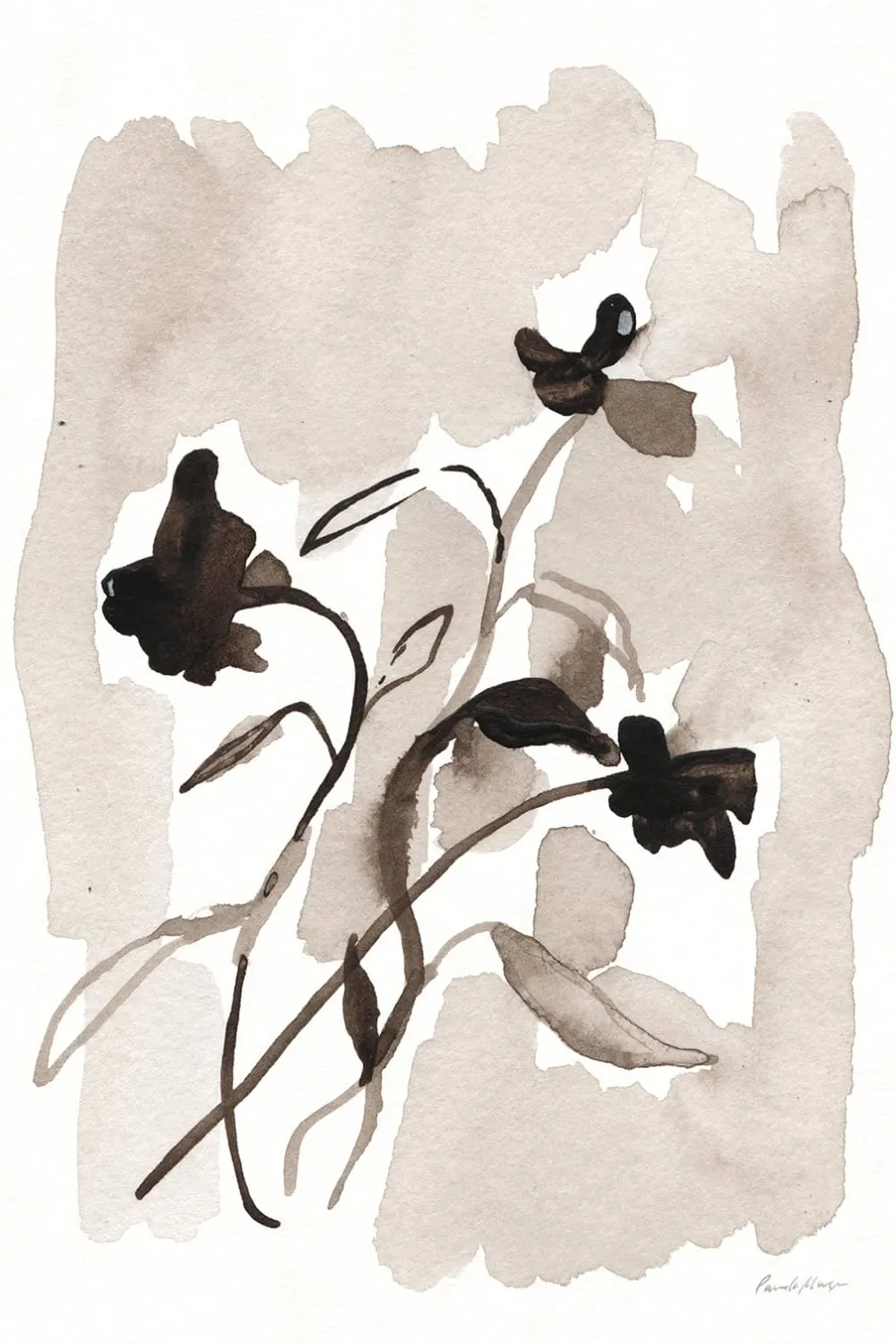 Tableau de fleurs impression de fleurs ii  imprimé sur toile 60x90 cm