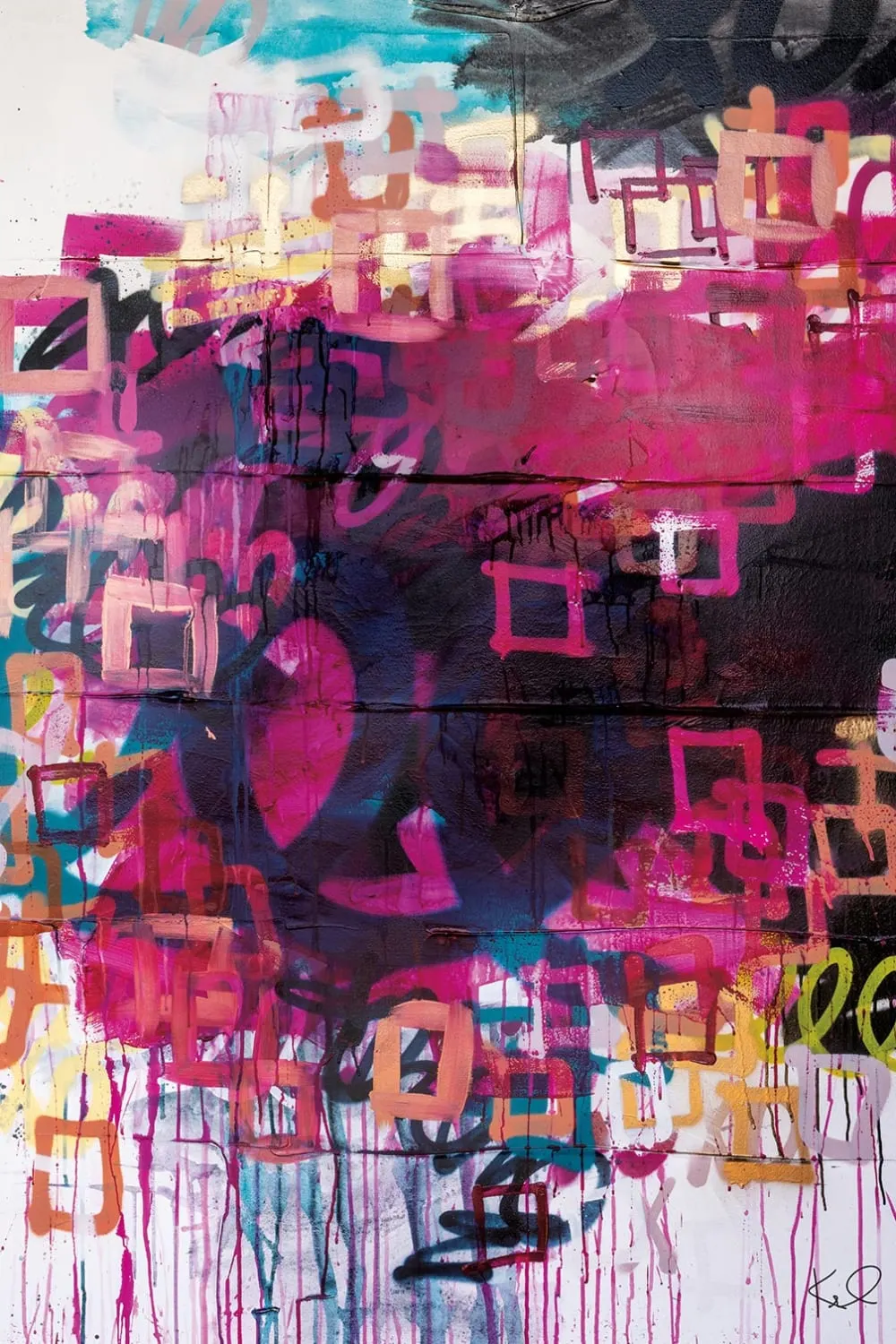 Tableau art cocher toutes les cases  imprimé sur toile 60x90 cm