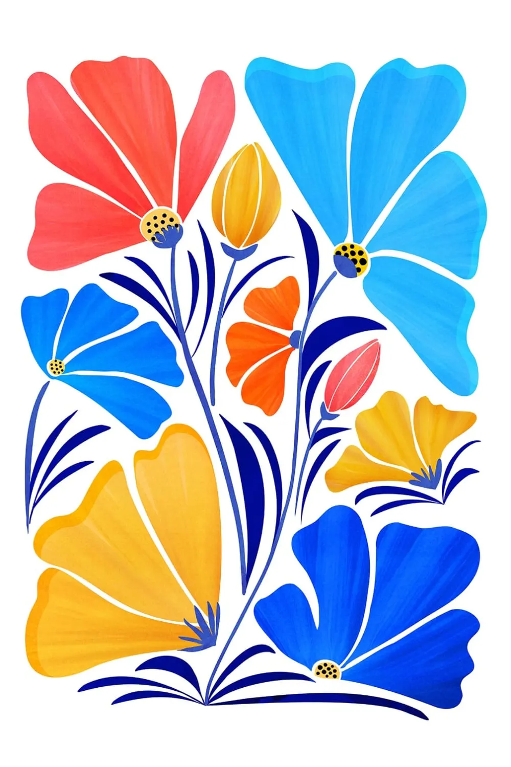 Tableau fleurs amie des fleurs  imprimé sur toile 60x90 cm