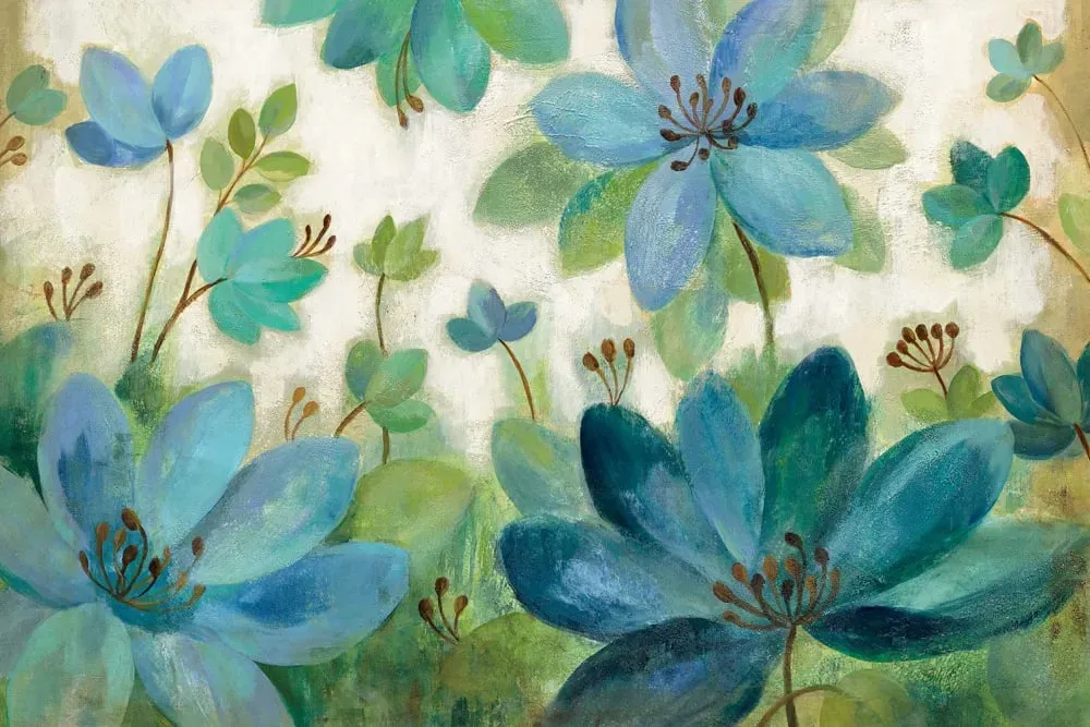 Tableau de fleurs fleur de paon  imprimé sur toile 90x60 cm