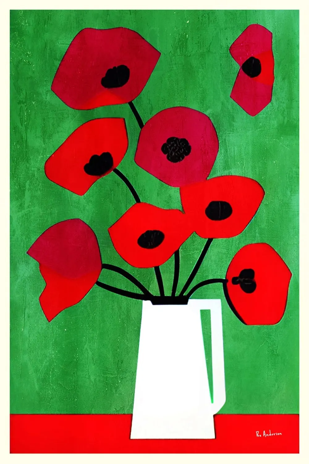 Tableau art contemporain vincent, my love  imprimé sur toile 60x90 cm