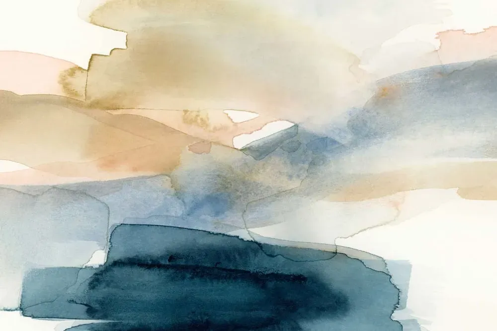 Tableau d'art bande d'aquarelle  imprimé sur toile 90x60 cm