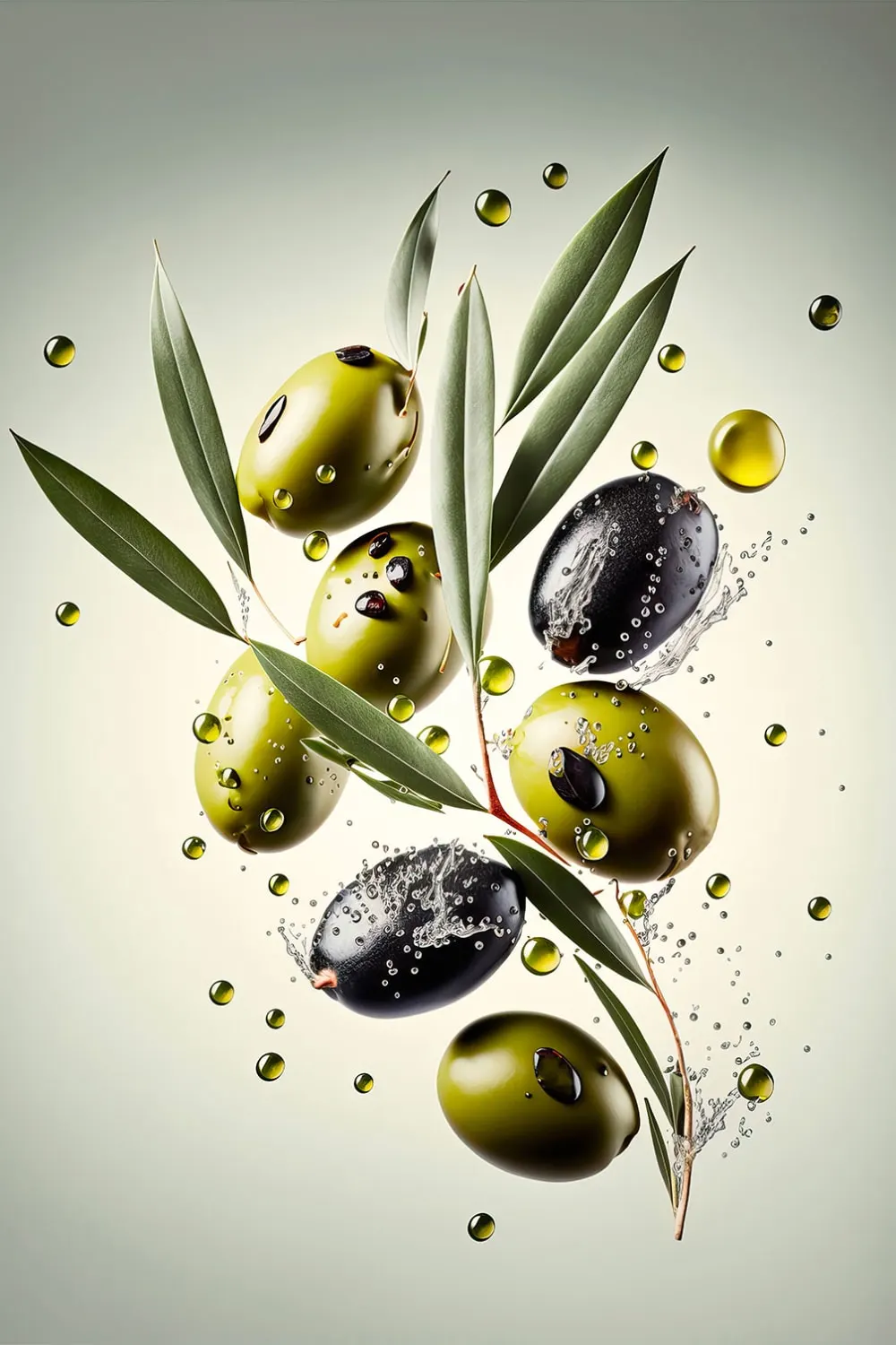 Tableau fruits et legumes olives fraiches  imprimé sur toile 60x90 cm