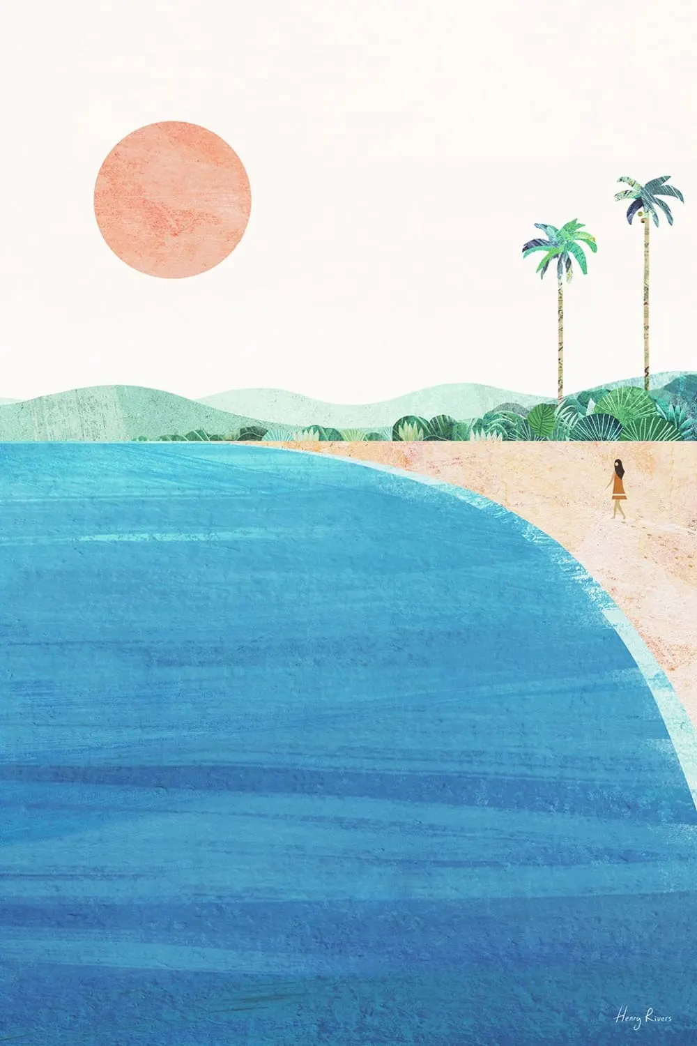 Tableau monde paradise beach  imprimé sur toile 60x90 cm