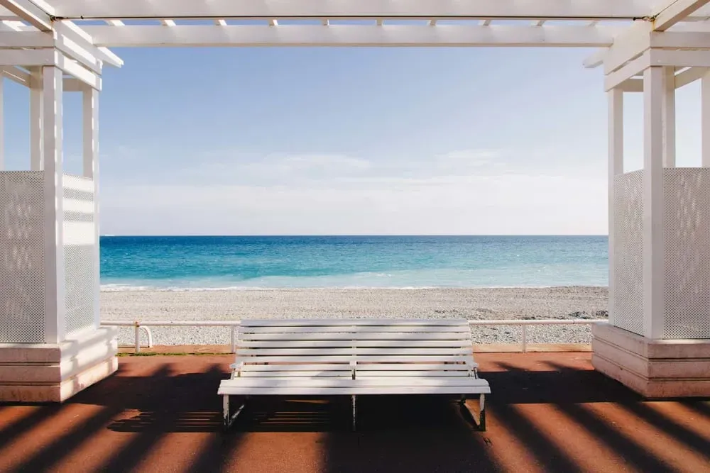 Tableau paysage fenêtre sur la mer  imprimé sur toile 90x60 cm
