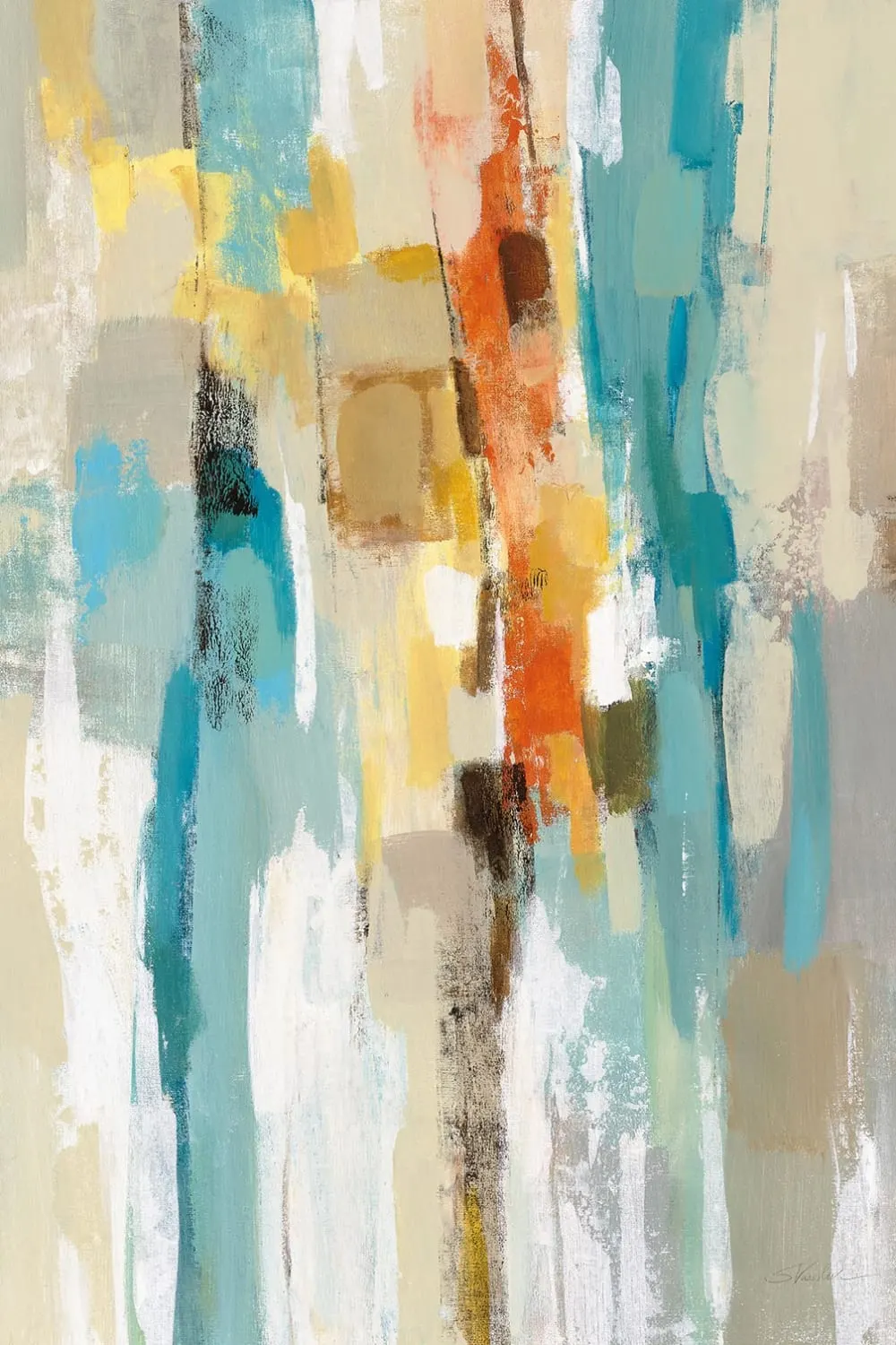 Tableau abstrait structure liquide  imprimé sur toile 60x90 cm
