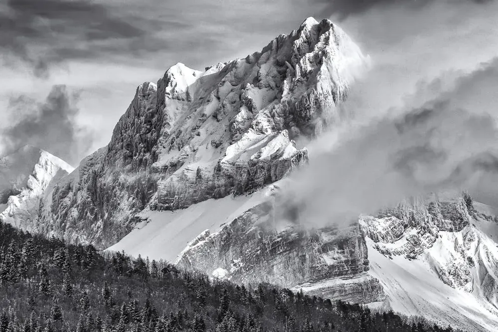 Tableau montagne summit  imprimé sur toile 90x60 cm